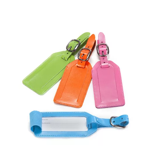 11 91 Accessories narancssárga bőr bőröndcímke 
