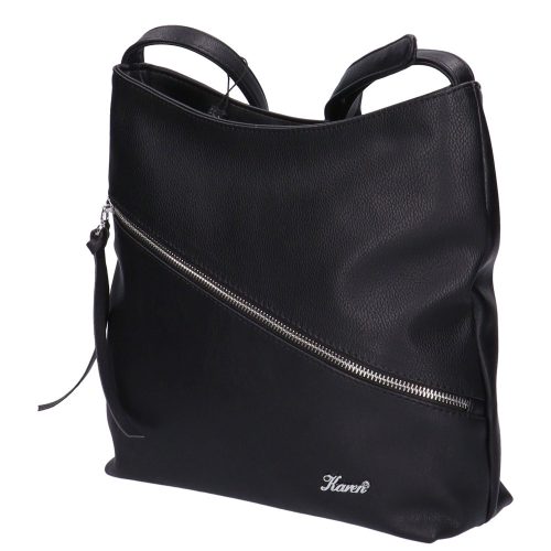 Karen 1474 fekete rostbőr női oldaltáska