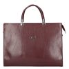 KAREN 1206 Bordó rostbőr női aktatáska