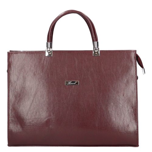 KAREN 1206 Bordó rostbőr női aktatáska