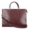 KAREN 1206 Bordó rostbőr női aktatáska