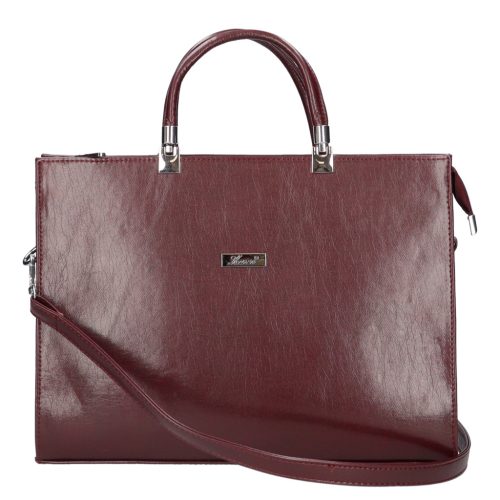 KAREN 1206 Bordó rostbőr női aktatáska