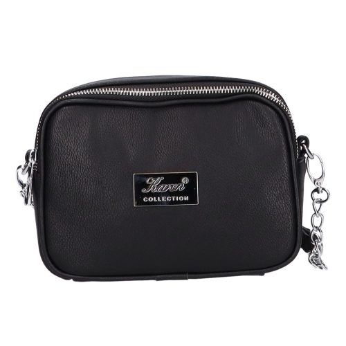 Karen 1548 bis fekete rostbőr női oldaltáska