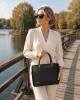 Táska KAREN D444 Fekete rostbőr női