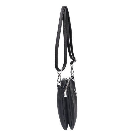 Karen N 151 fekete arany cipzár rostbőr női kicsi oldaltáska