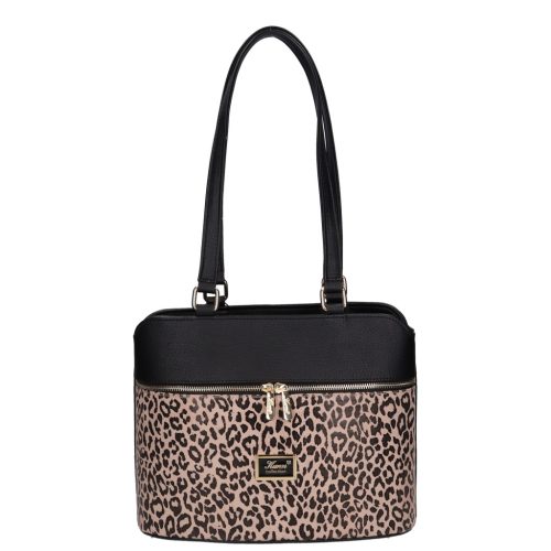 Manuela 2374 fekete drapp leo