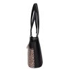 Manuela 2374 fekete drapp leo