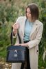 Manuela 2374 fekete drapp leo