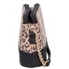 Miki 2460 fekete drapp leo