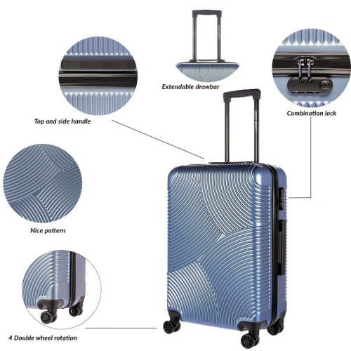 Louisville bőrönd szett 39040-03 pezsgő