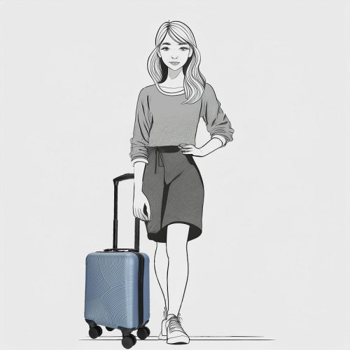 Louisville-i kézipoggyász 39040-40 farmerkék