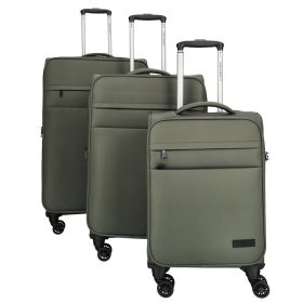 49021 03 zöld bőrönd szett