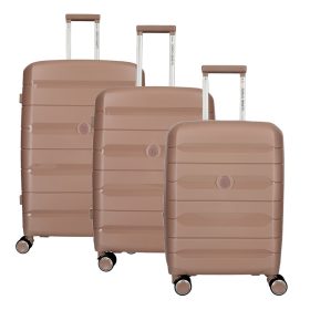 39047 03 rozé bőrönd szett