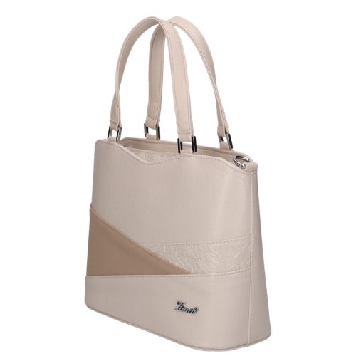 Hanna D 565 bézs virág drapp