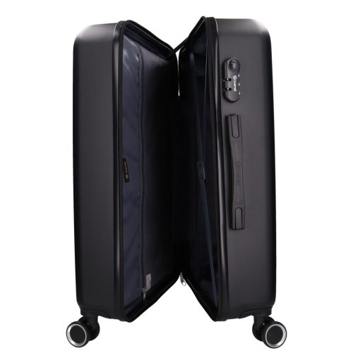 5908 fekete három részes bőrönd szett