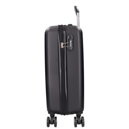 5908 fekete három részes bőrönd szett