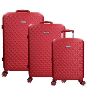 5823 bordó bőrönd szett