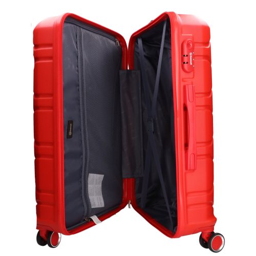 5807 piros  bőrönd szett