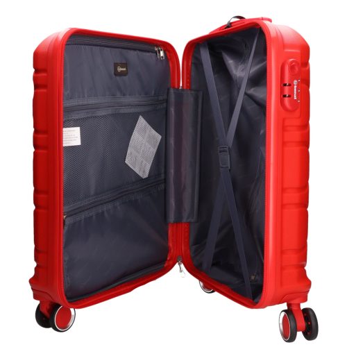 5807 piros  bőrönd szett