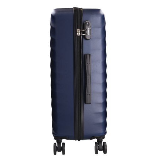 5812 sötétkék bőrönd szett 4 részes