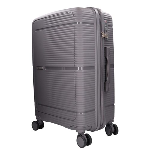 5899 szürke háromrészes bőrönd szett