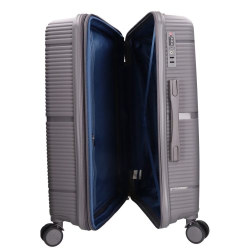 5899 szürke háromrészes bőrönd szett