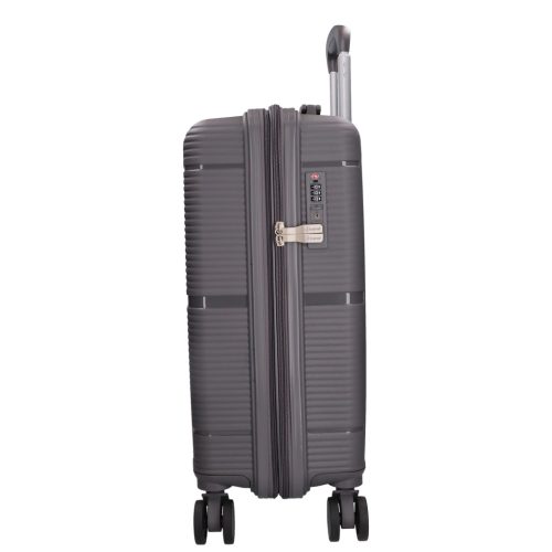 5899 szürke háromrészes bőrönd szett