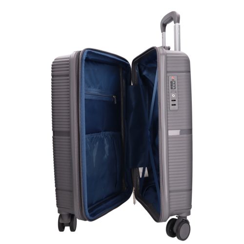 5899 szürke háromrészes bőrönd szett