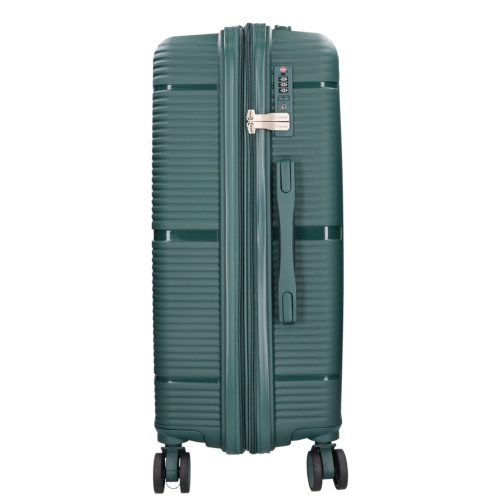 5899 zöld háromrészes bőrönd szett