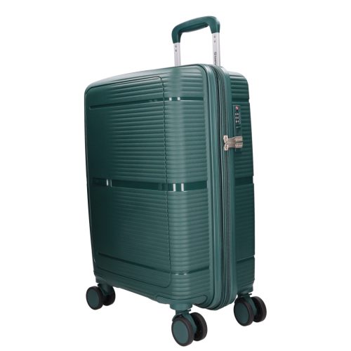 5899 zöld háromrészes bőrönd szett