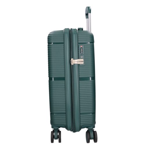 5899 zöld háromrészes bőrönd szett