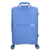 5899 kék háromrészes bőrönd szett