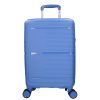 5899 kék háromrészes bőrönd szett