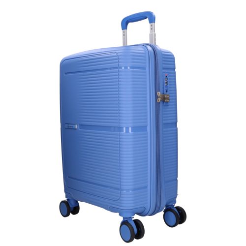 5899 kék háromrészes bőrönd szett