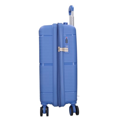 5899 kék háromrészes bőrönd szett