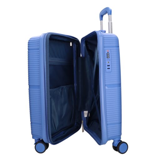 5899 kék háromrészes bőrönd szett