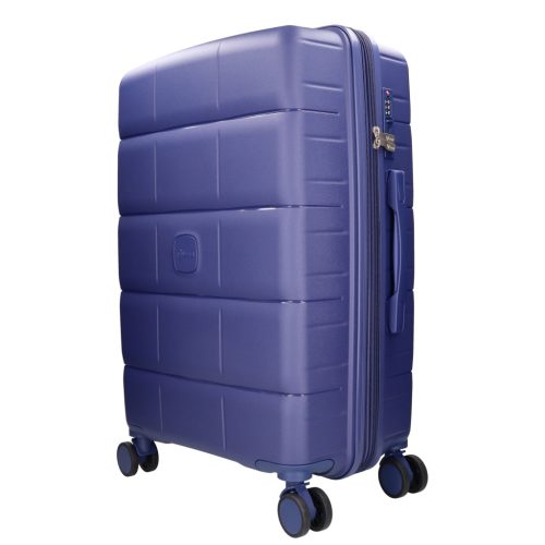 5901 kék háromrészes bőrönd szett