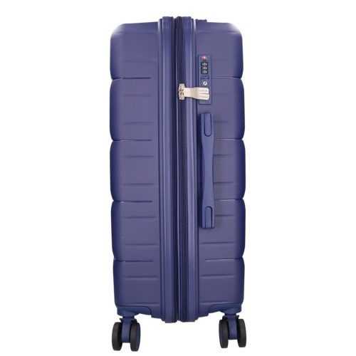 5901 kék háromrészes bőrönd szett