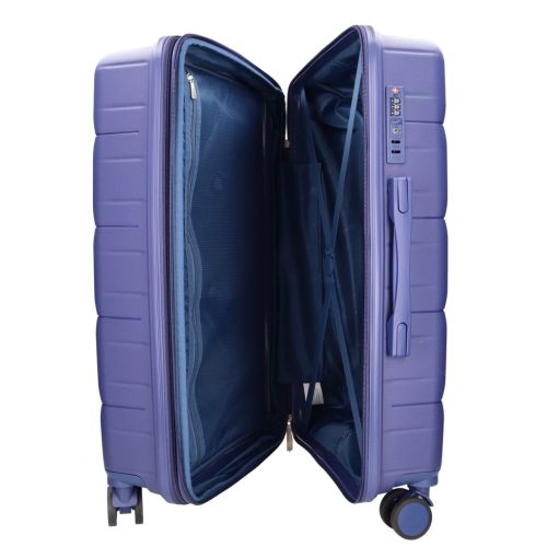 5901 kék háromrészes bőrönd szett