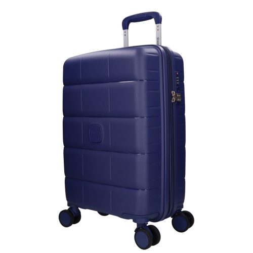 5901 kék háromrészes bőrönd szett