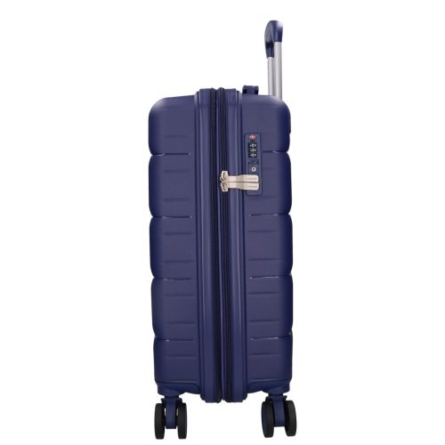 5901 kék háromrészes bőrönd szett