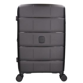 5901 fekete háromrészes bőrönd szett