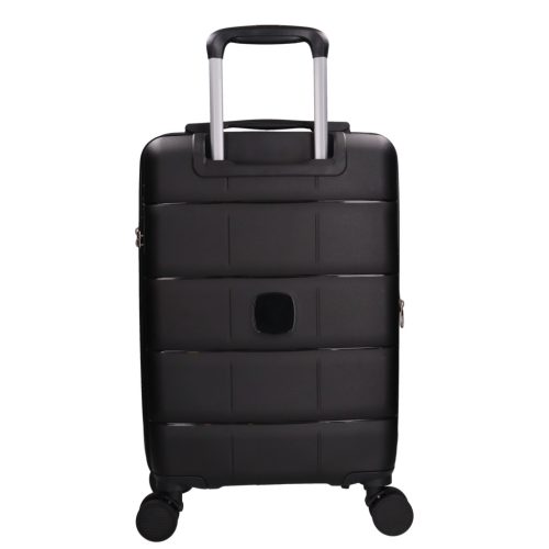 5901 fekete háromrészes bőrönd szett