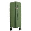 5901 zöld háromrészes bőrönd szett