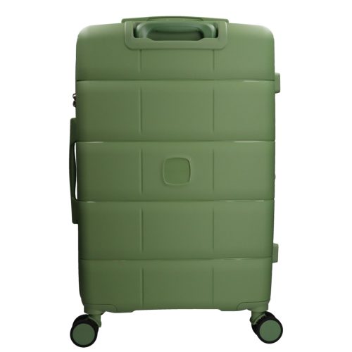 5901 zöld háromrészes bőrönd szett