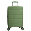 5901 zöld háromrészes bőrönd szett