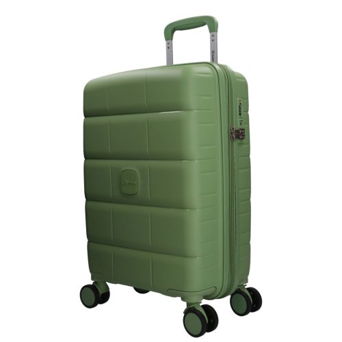 5901 zöld háromrészes bőrönd szett