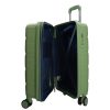 5901 zöld háromrészes bőrönd szett