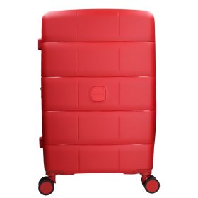 5901 piros háromrészes bőrönd szett