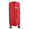 5901 piros háromrészes bőrönd szett